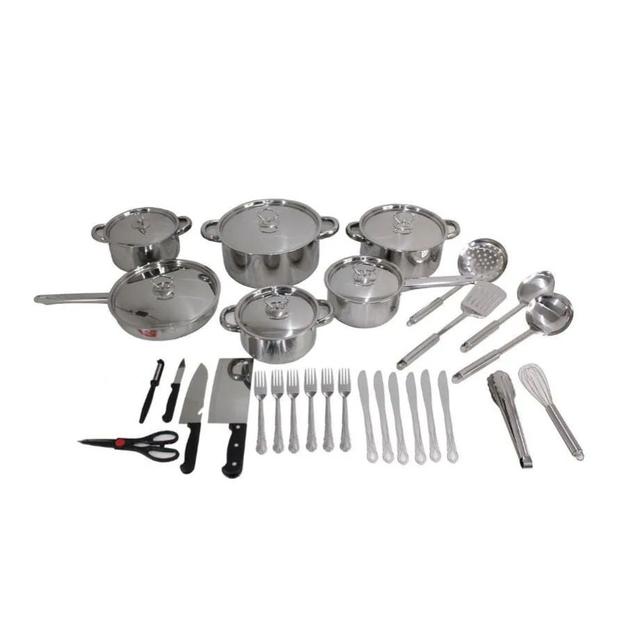 Dolphin Princess - 35 Piece Stainless Steel Cookware & Kitchen