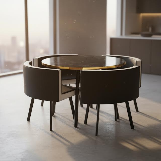 Nu Dekor - Nalia 5pc Round Dining Table Set