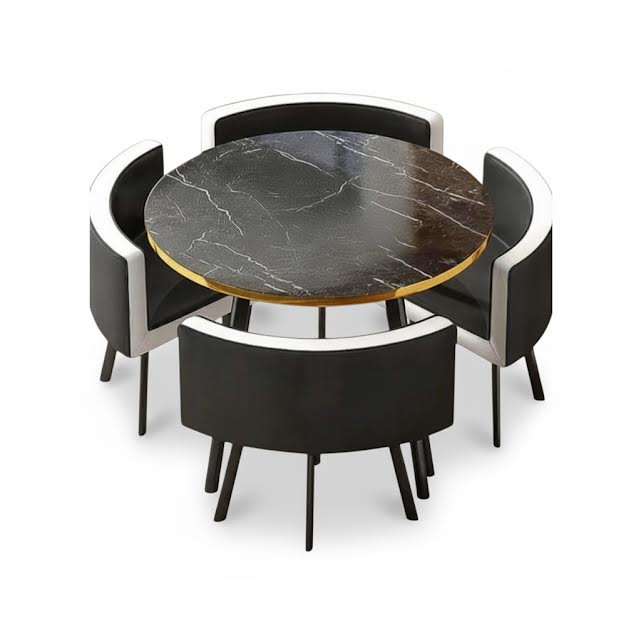 Nu Dekor - Nalia 5pc Round Dining Table Set