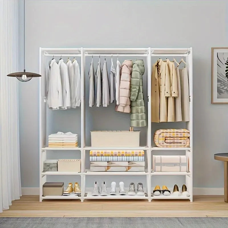 Nu Dekor - Triple Wardrobe Pipe Storage Rack