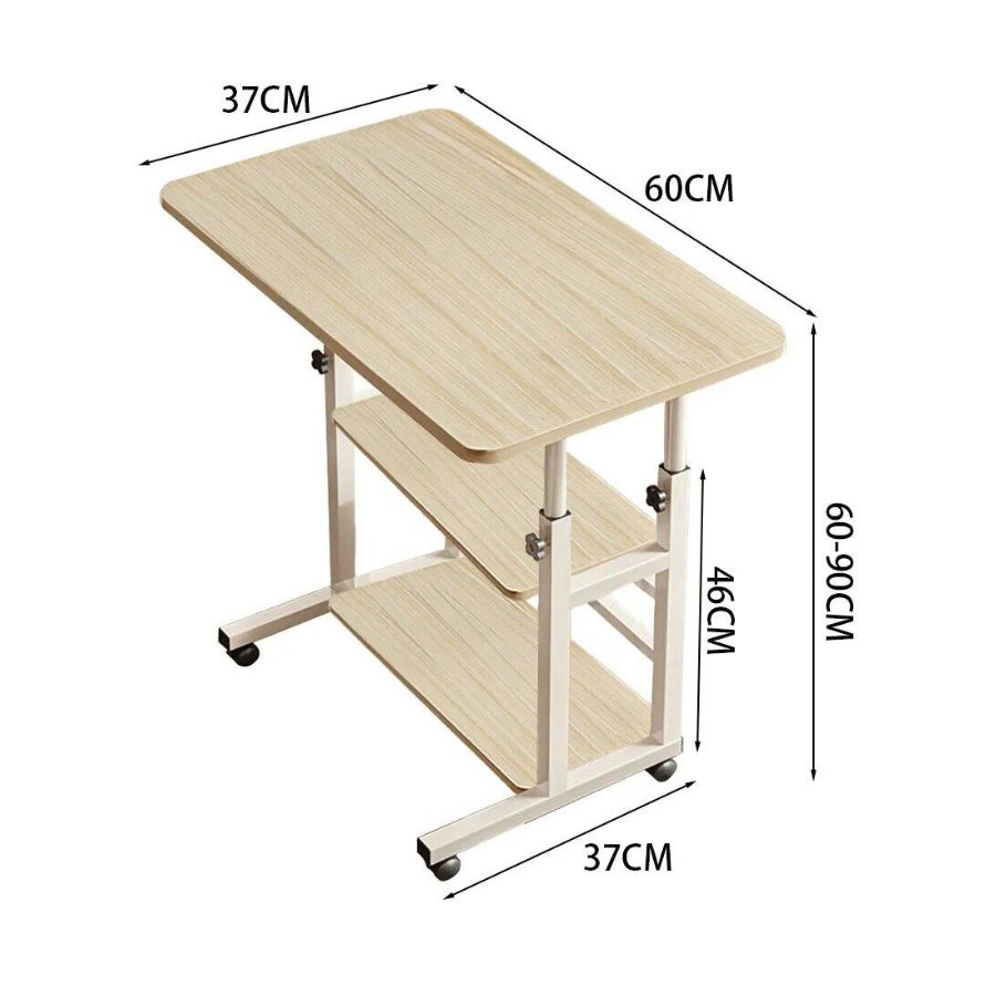 Focus - 3 Tier Multi-Purpose Adjustable Desk Stand & Wheels