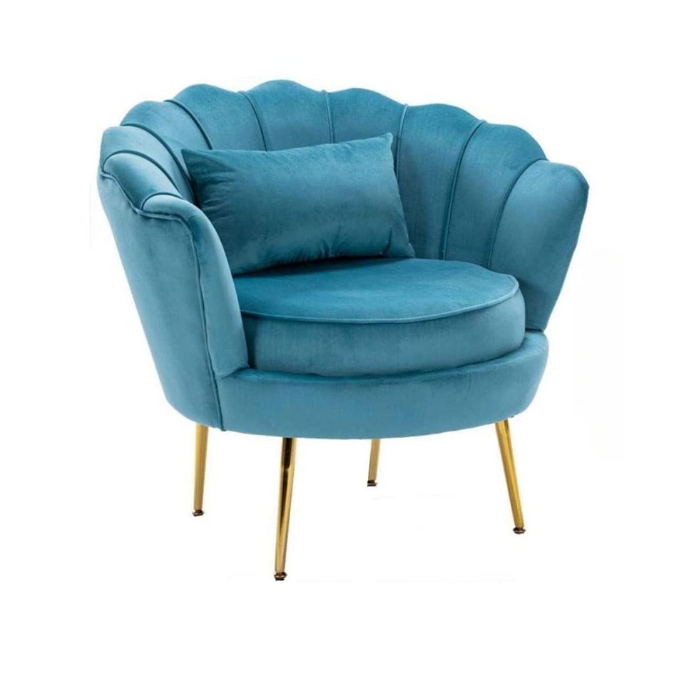 Nu Dekor - Tulip Velvet Single Seater Chair