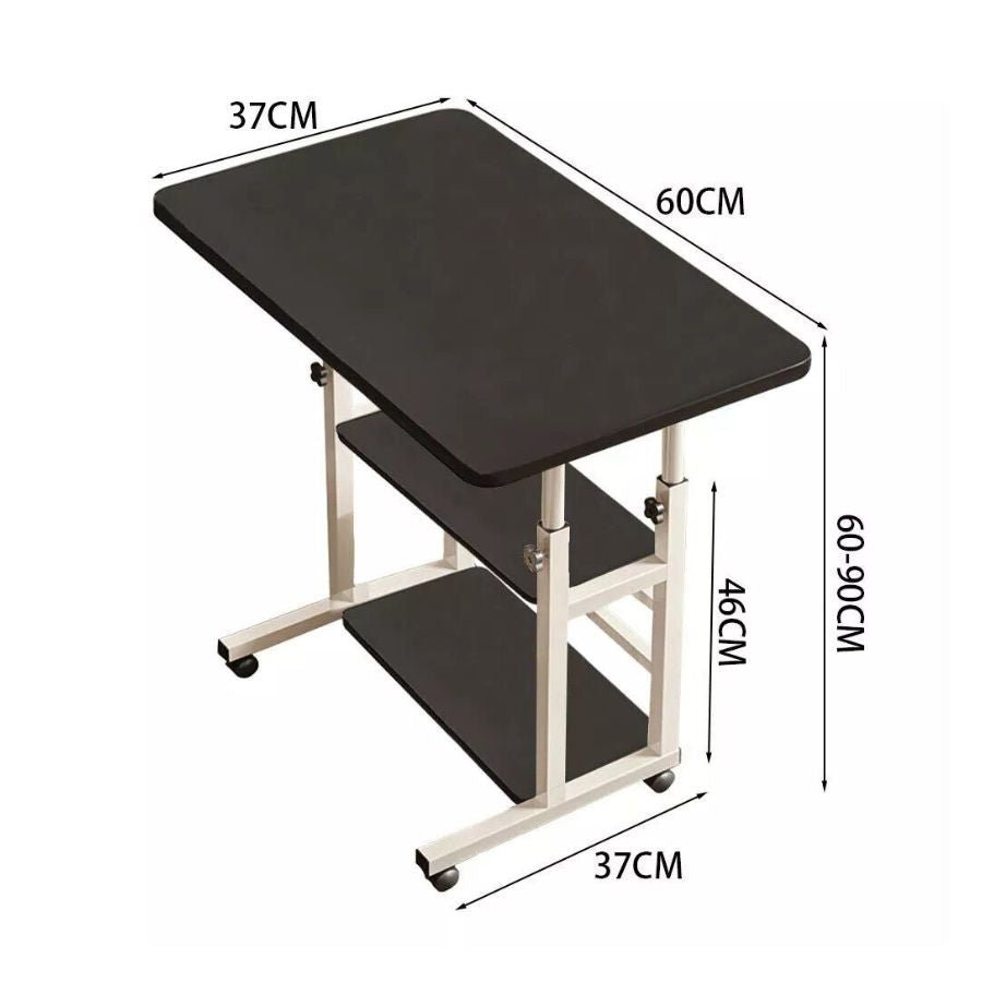 Focus - 3 Tier Multi-Purpose Adjustable Desk Stand & Wheels