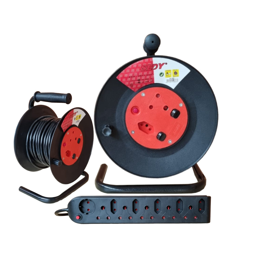 HomePro - 25M Extension Reel + Multiplug Adapter Combo