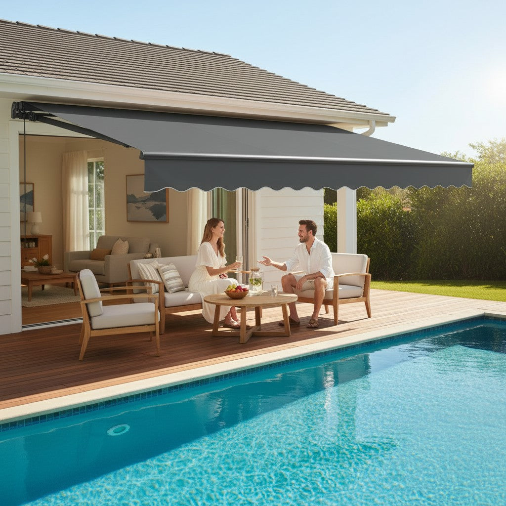 Shayd - 2m Retractable Folding Arm Awning With Remote