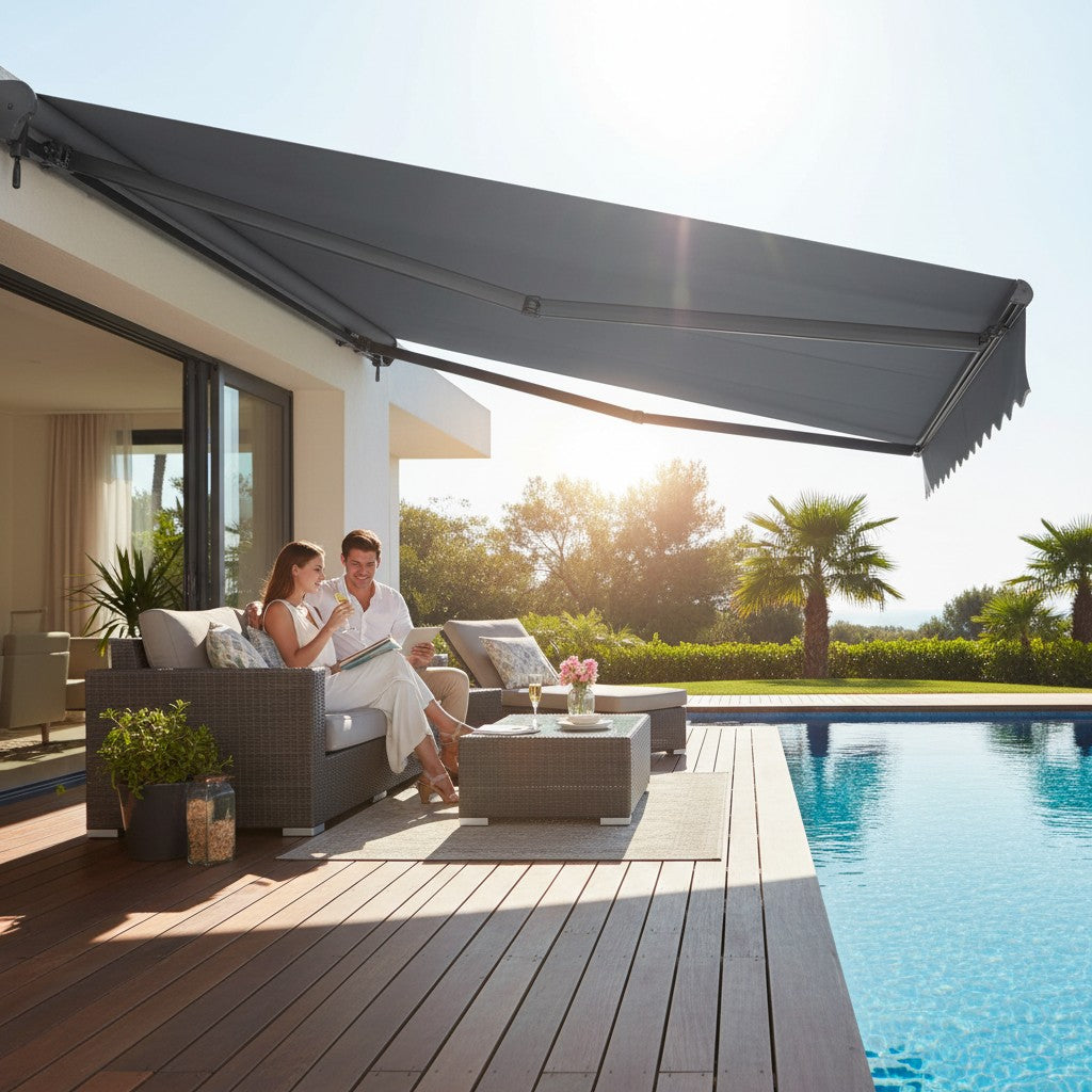 Shayd - 2m Retractable Folding Arm Awning With Remote