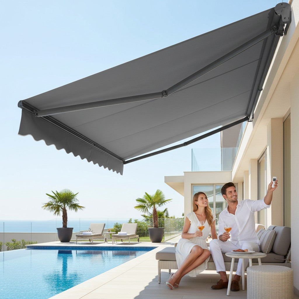 Shayd - 2m Retractable Folding Arm Awning With Remote