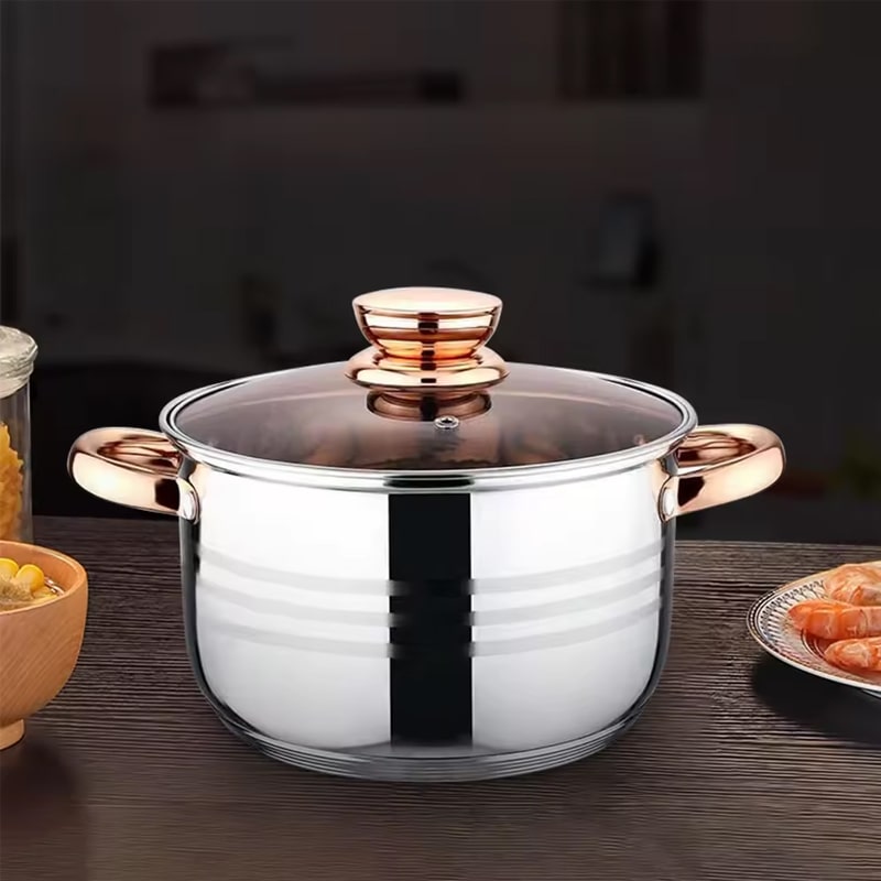 Home Pro Cookware HomePro - 12 Piece Stainless Steel Cookware With Stovetop Kettle ...