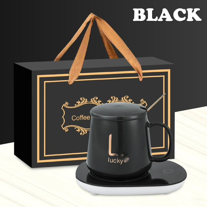 Classy Electric Coffee Warmer Coaster and Mug Set