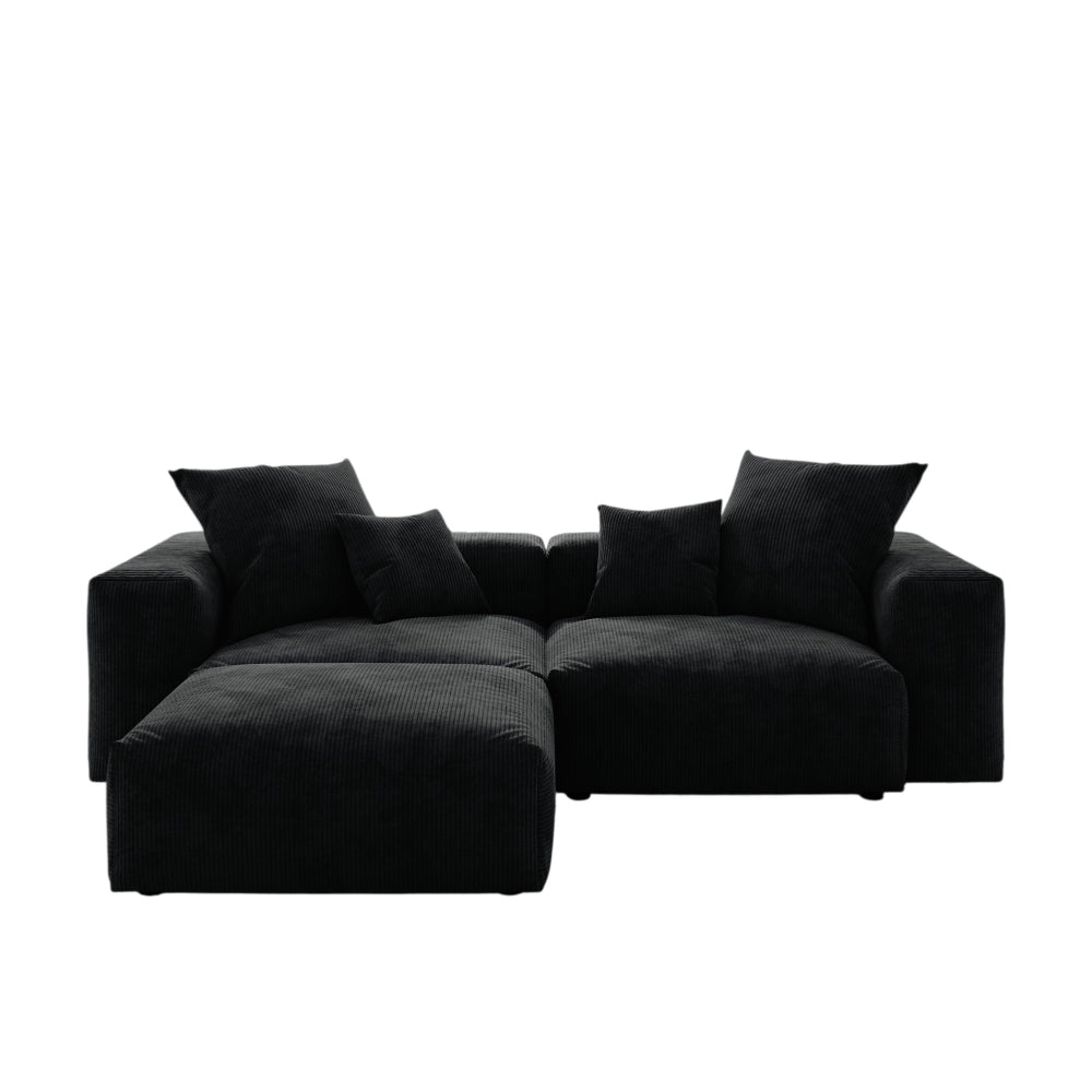 Nu Dekor - Corduroy 2 Seater Corner Couch