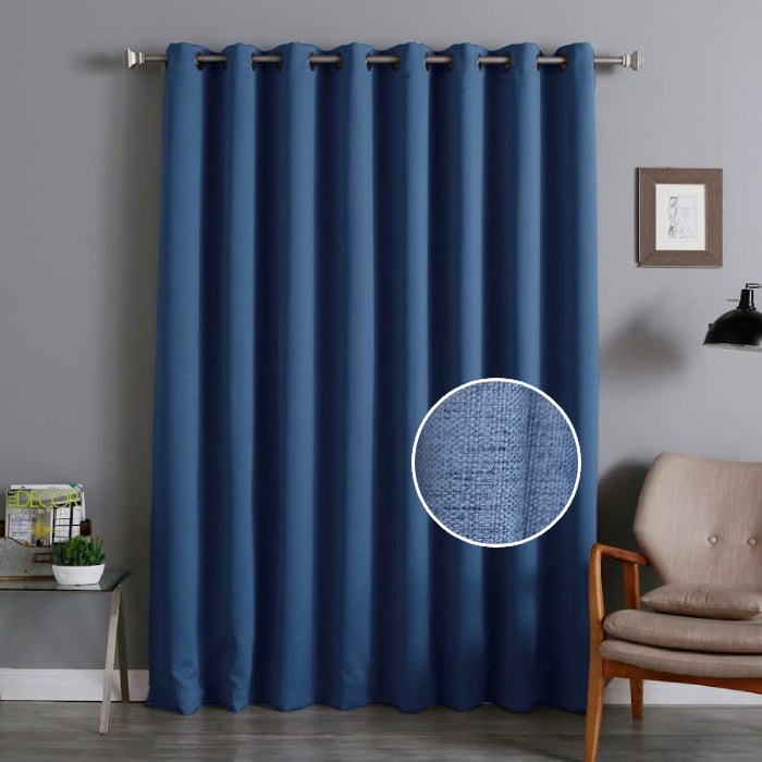 Nu Dekor - 3m Canvas Block Out Eyelet Curtains