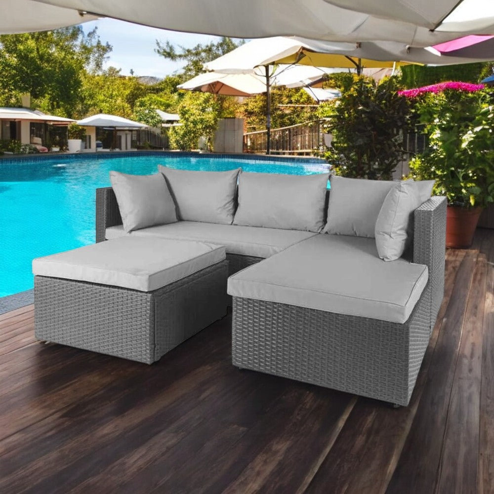 Shayd - Milan 3PC Outdoor Rattan Patio Set