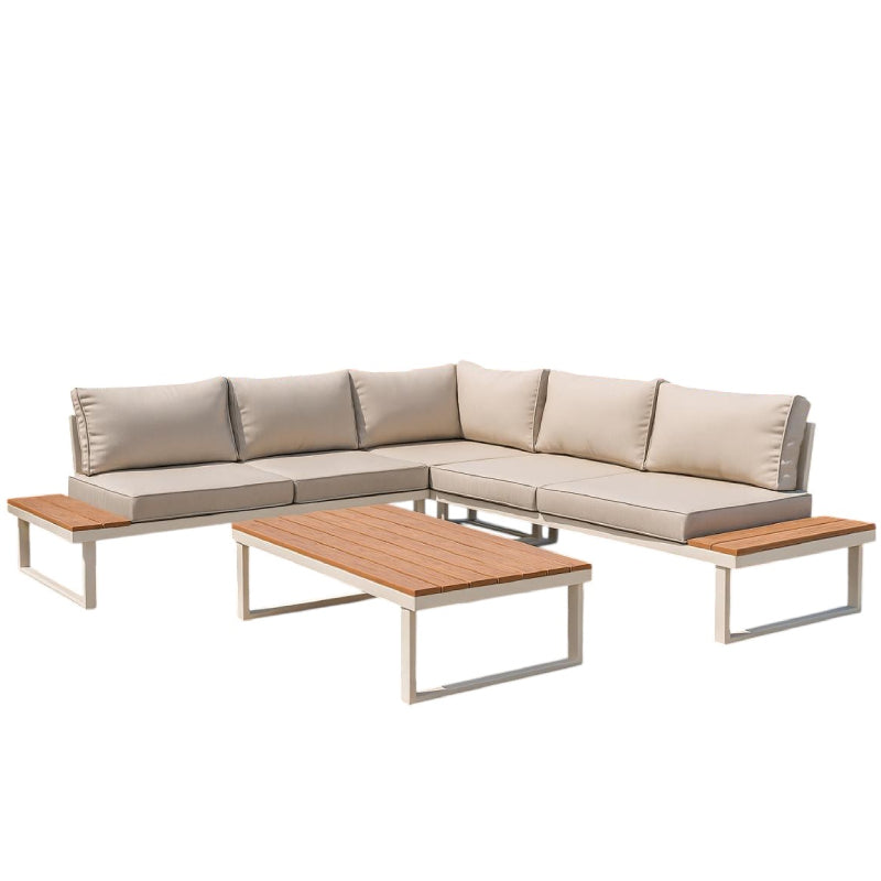 Shayd - 4pc Idris Indoor/Outdoor Corner Sofa Set