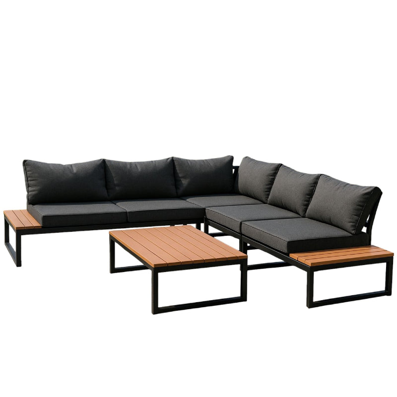Shayd - 4pc Idris Indoor/Outdoor Corner Sofa Set