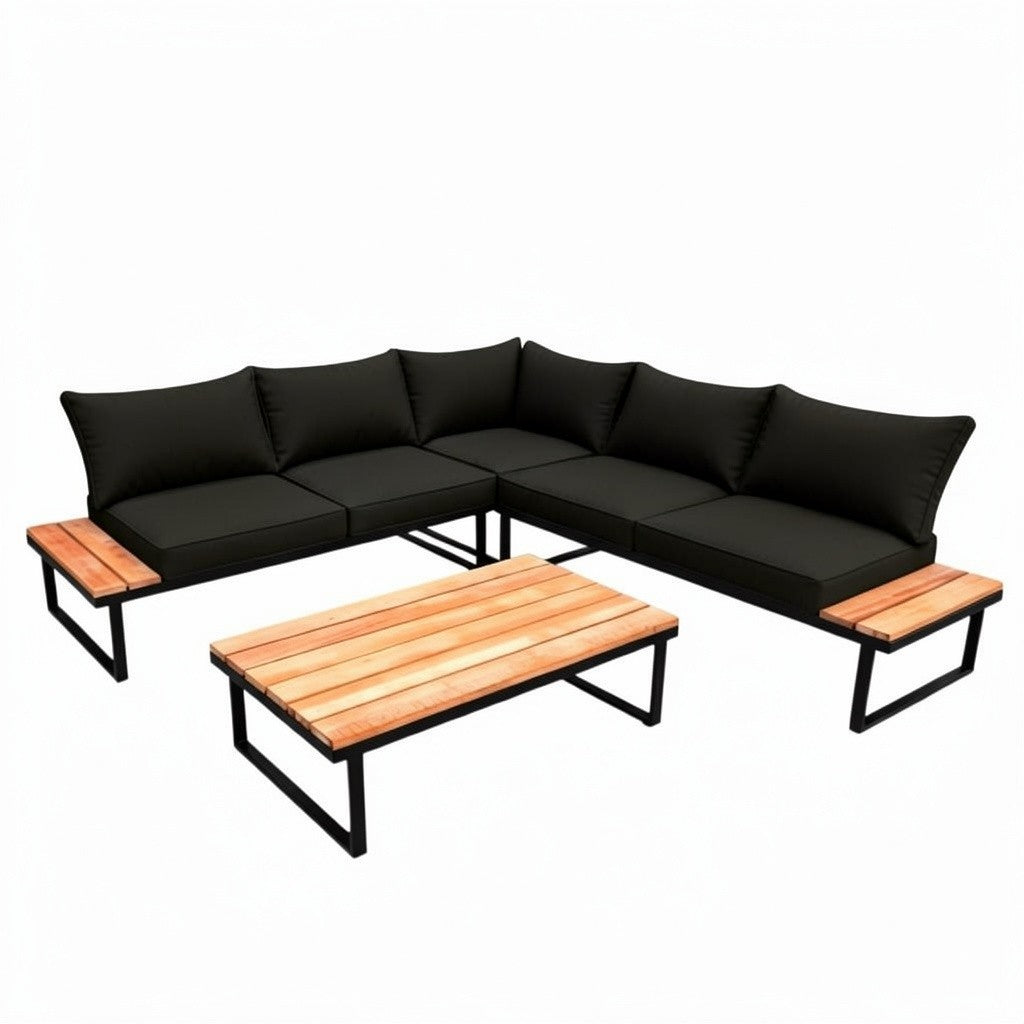 Shayd - 4pc Maldives Indoor/Outdoor Corner Sofa Set