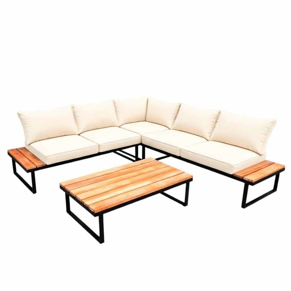 Shayd - 4pc Maldives Indoor/Outdoor Corner Sofa Set