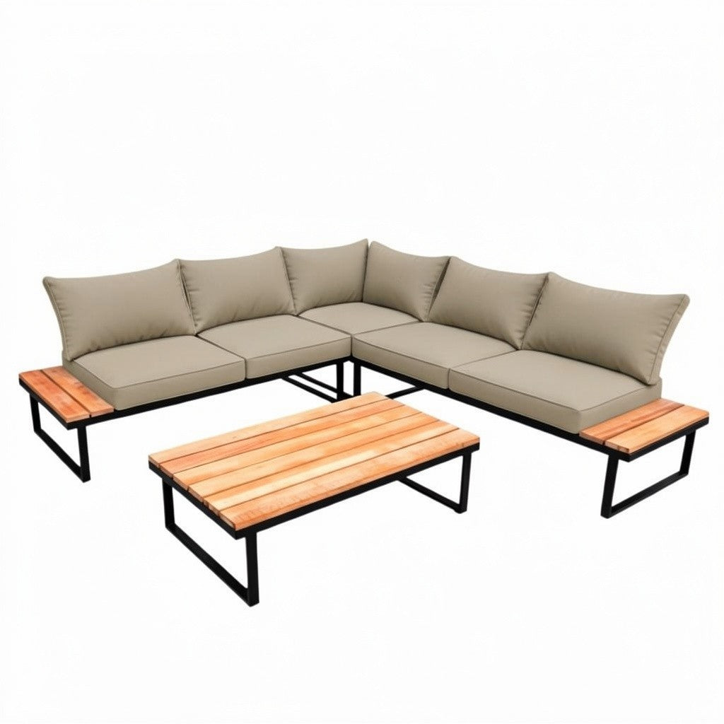 Shayd - 4pc Maldives Indoor/Outdoor Corner Sofa Set