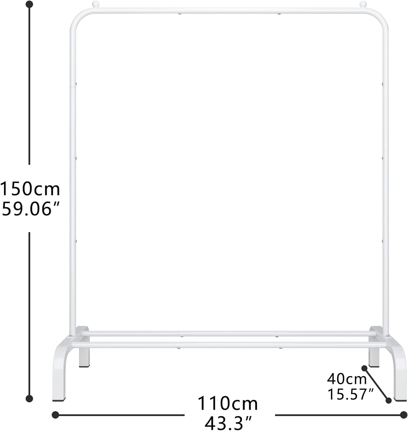 Nu Dekor - Heavy Duty Clothing Rail Storage Rack