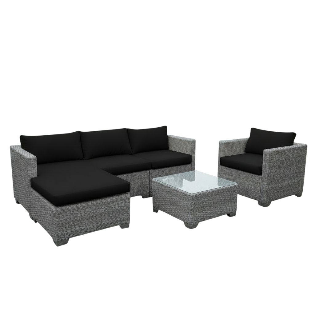 Shayd - 6PC Madeira Outdoor Rattan Patio Set