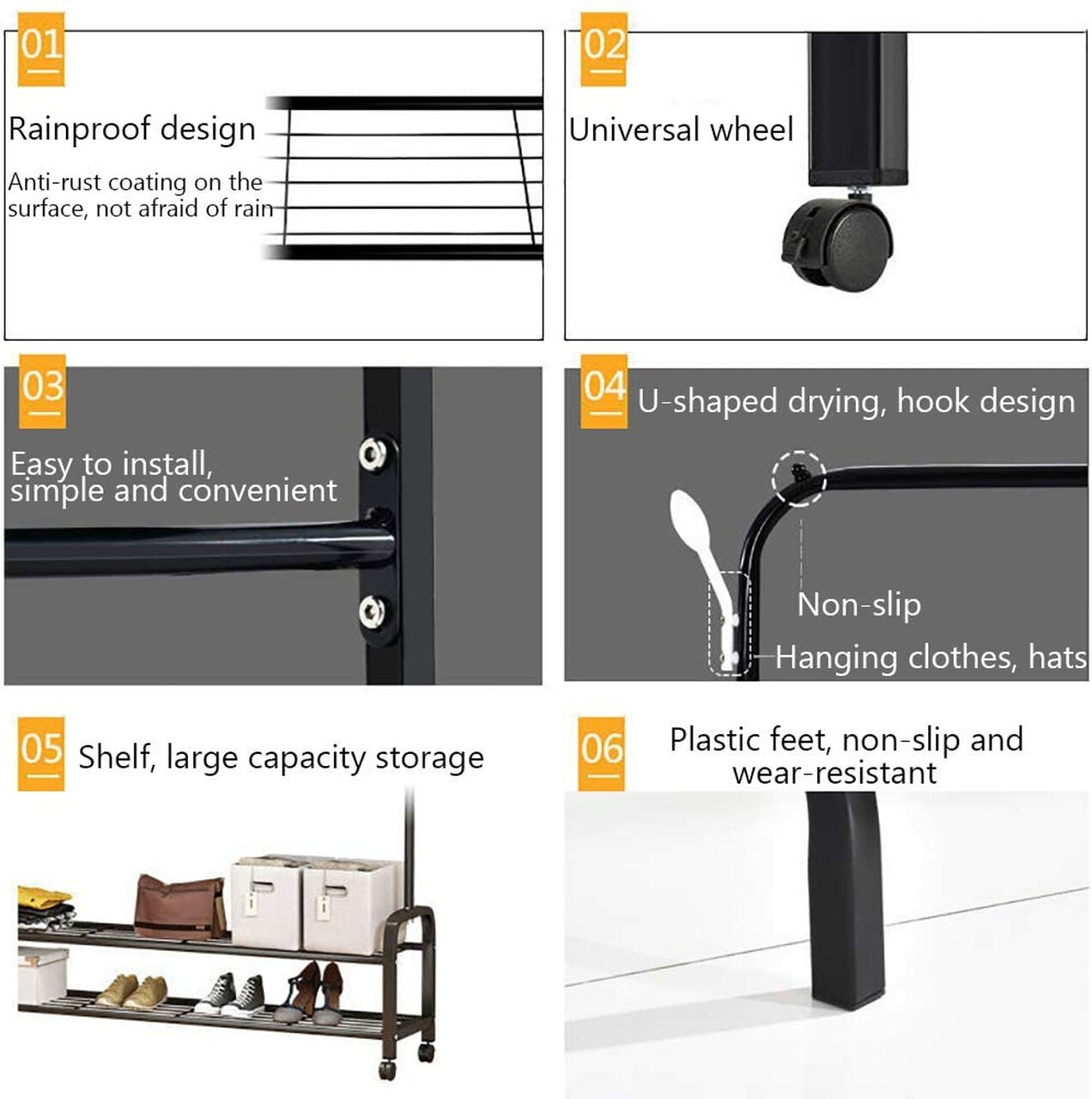 Nu Dekor - 2 Tier Shoe Storage Rack Clothing Rail