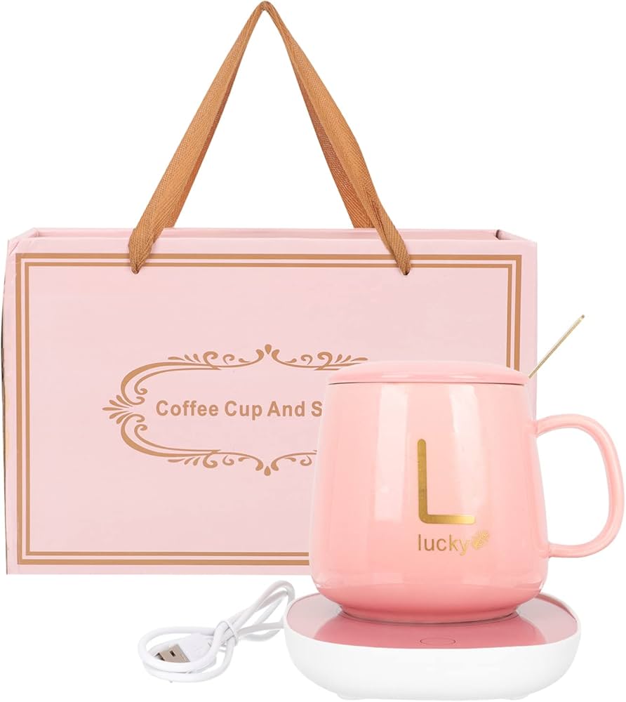 Classy Electric Coffee Warmer Coaster and Mug Set