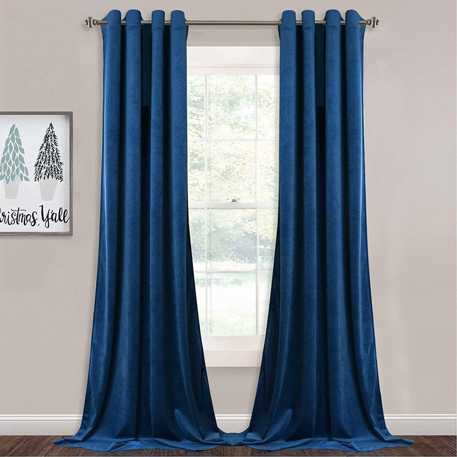 Nu Dekor - 3m Velvet Blackout Eyelet Curtains