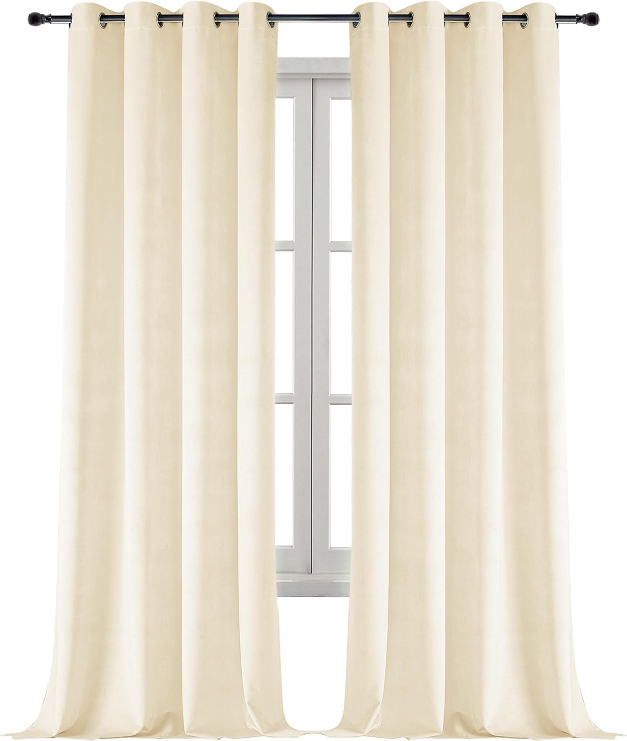 Nu Dekor - 3m Velvet Blackout Eyelet Curtains