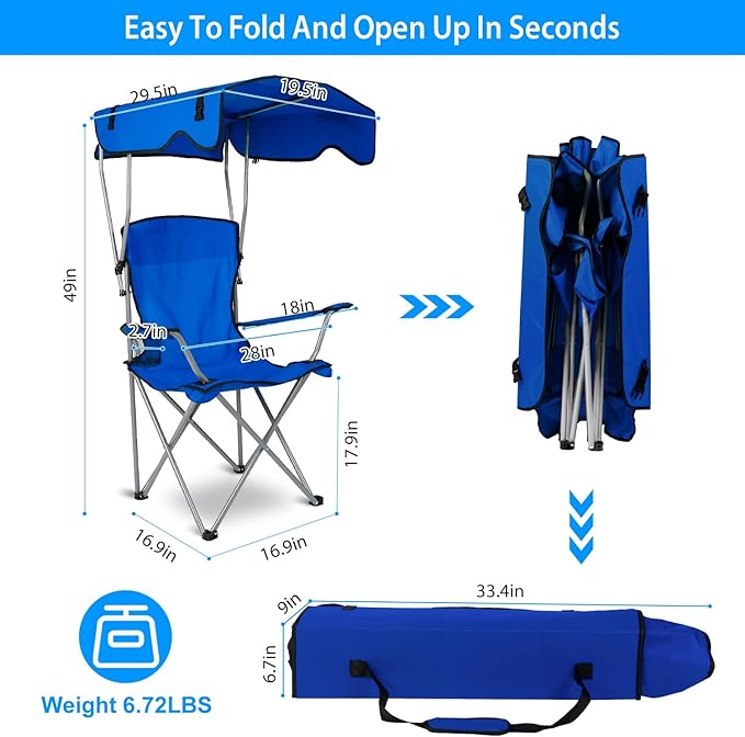 Shayd - Outdoor Foldable Camping Canopy Chair