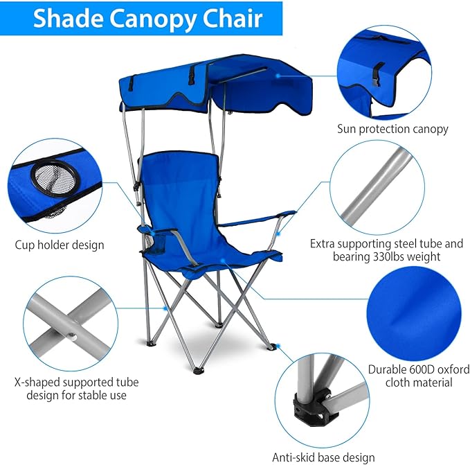 Shayd - Outdoor Foldable Camping Canopy Chair