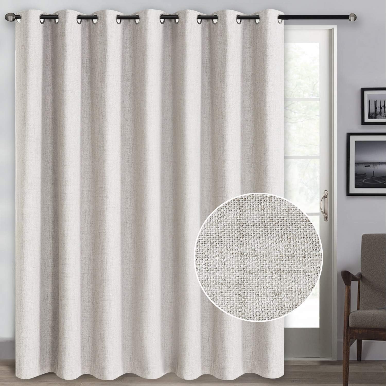 Nu Dekor - 3m Canvas Block Out Eyelet Curtains