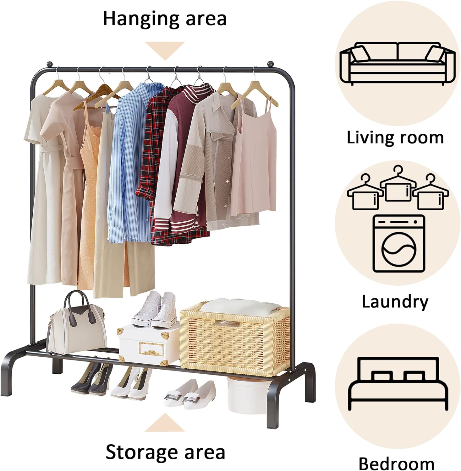 Nu Dekor - Heavy Duty Clothing Rail Storage Rack