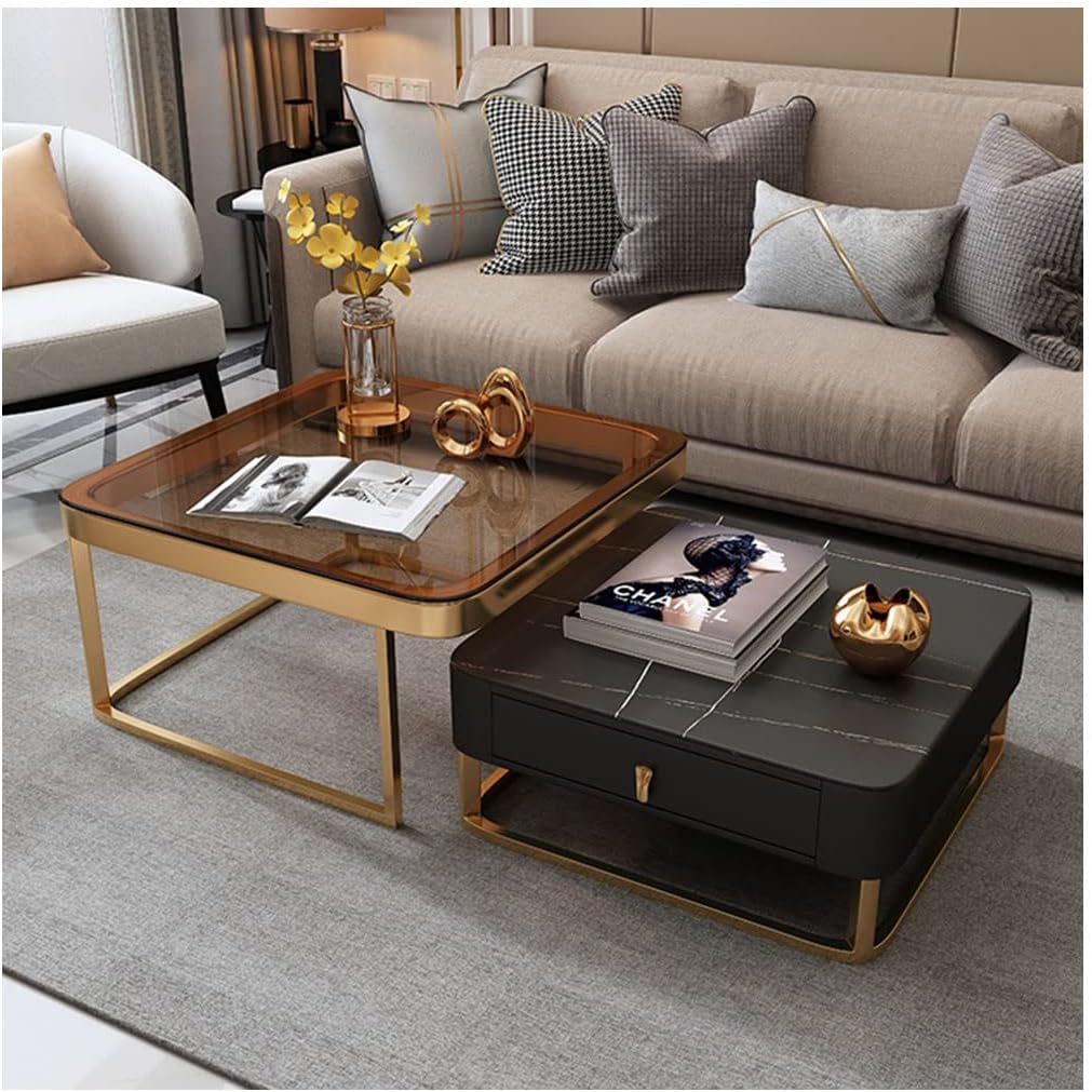 Nu Dekor - Ava Nesting Glass Coffee Table