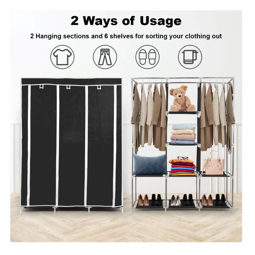 Nudekor - Triple Wardrobe Storage Rack