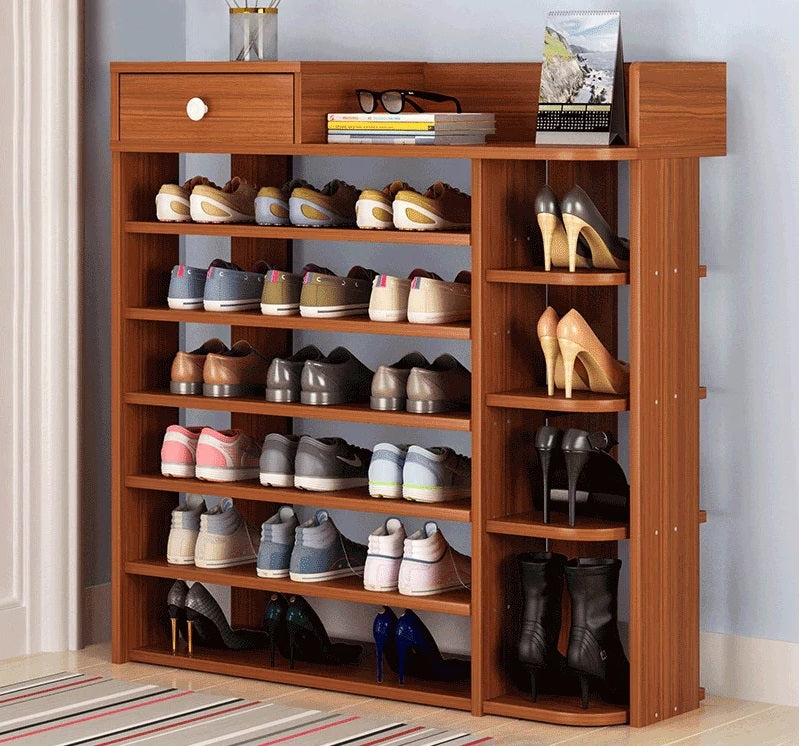 Nu Dekor - 7 Tier Multi-Layer Shoe Stand With Cabinet Shelf