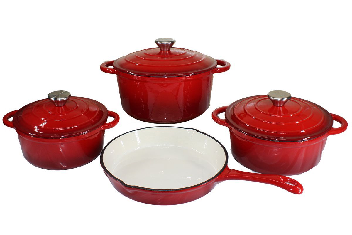 Homepro - 7 Piece Cast-iron Pot Set