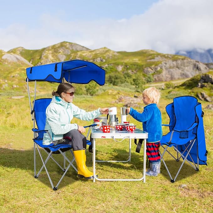 Outdoor folding chair with canopy hotsell