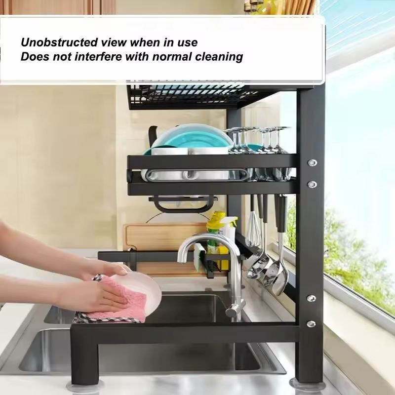Compact - 2 Tier Over Sink Dish Drying Rack