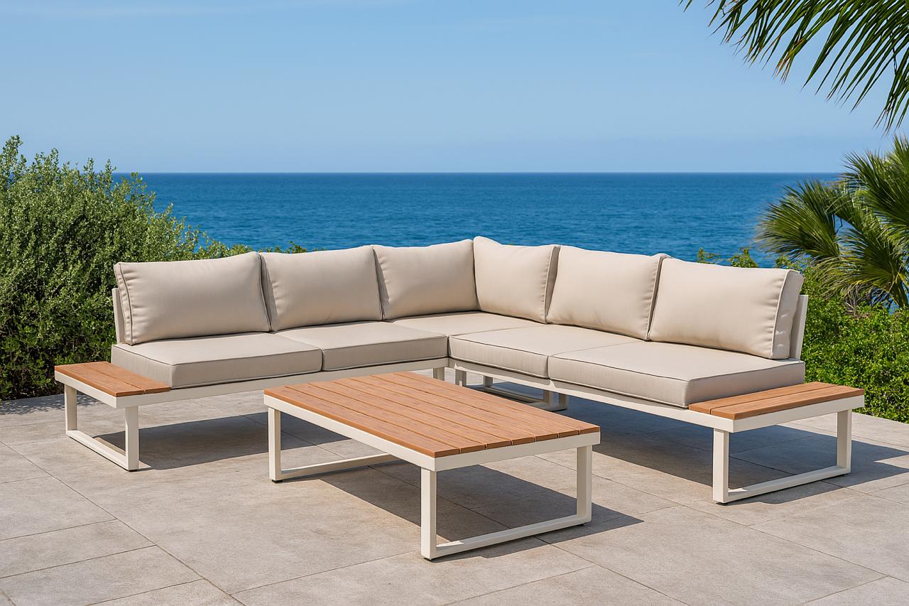 Shayd - 4pc Idris Indoor/Outdoor Corner Sofa Set
