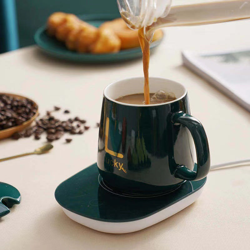 Classy Electric Coffee Warmer Coaster and Mug Set