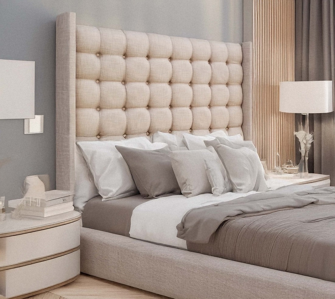 Nu Dekor - Benno Button Winged Headboard