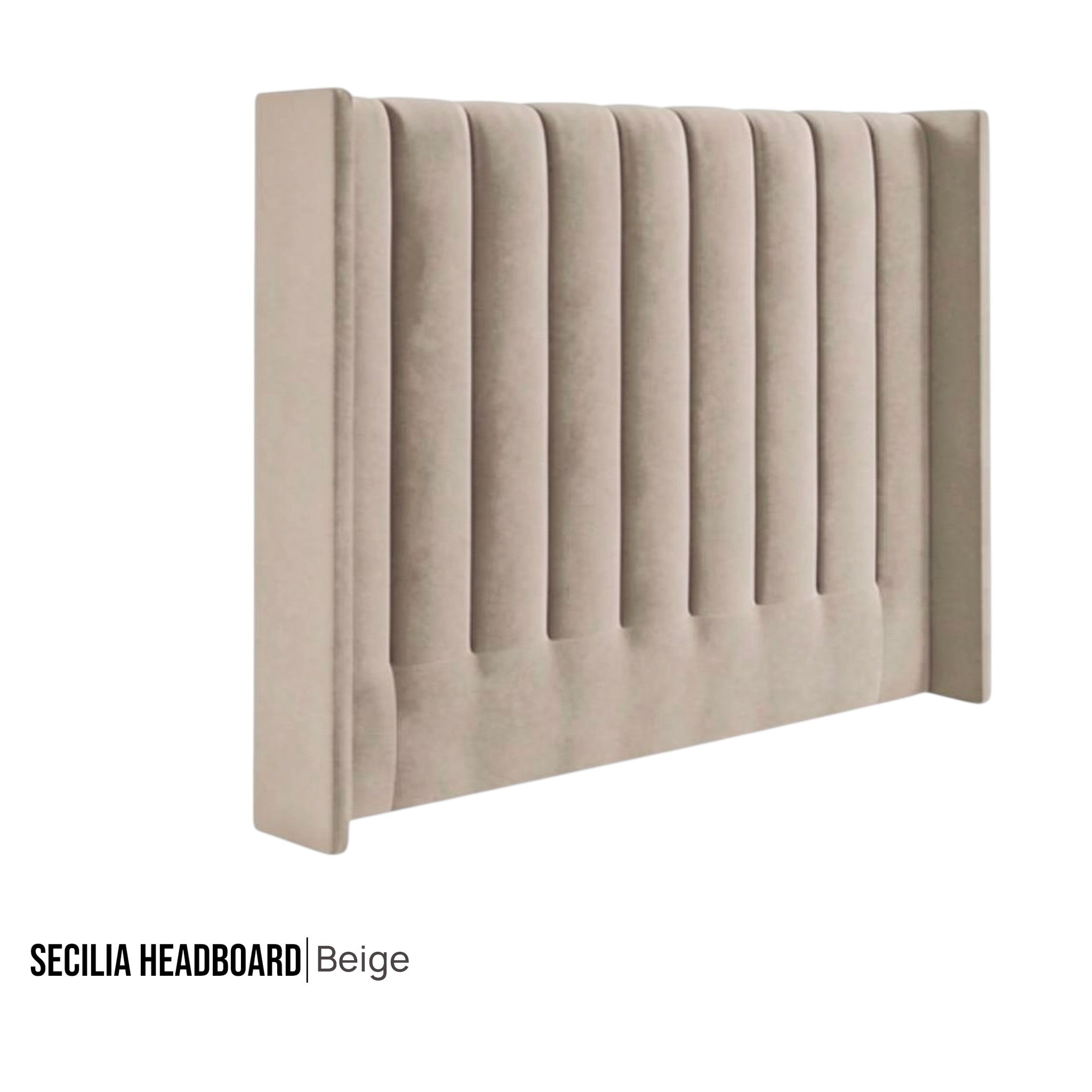 Nu Dekor - Secilia Velvet Paneled Tufted Headboard