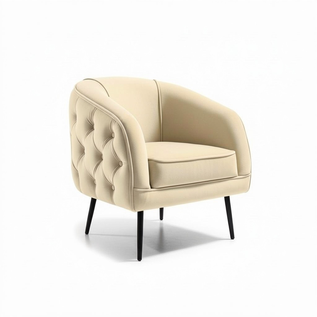 Nu Dekor - Belleau Button Velvet Occasional Chair