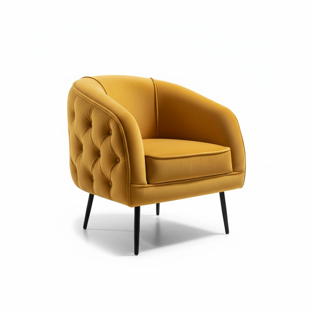 Nu Dekor - Belleau Button Velvet Occasional Chair
