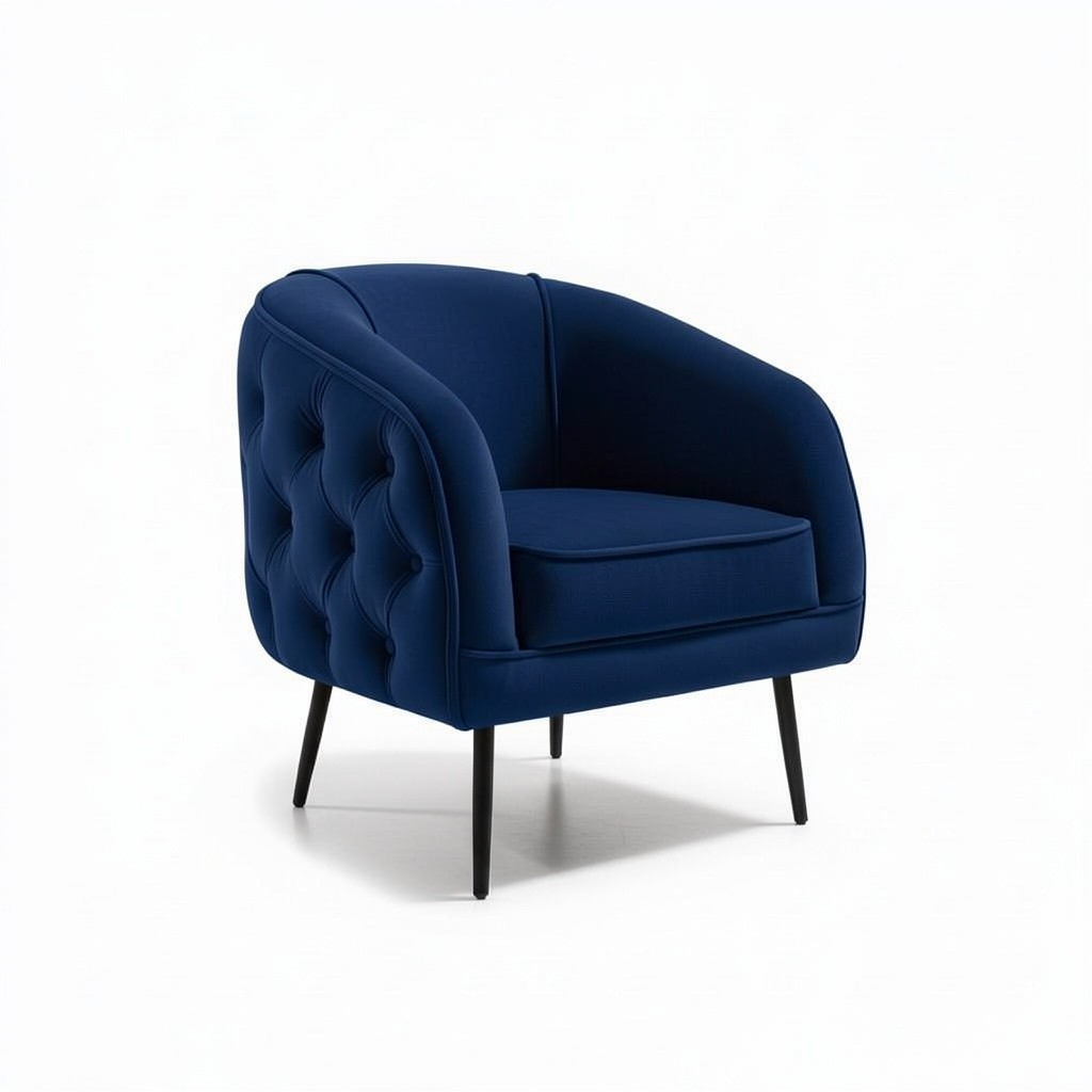Nu Dekor - Belleau Button Velvet Occasional Chair