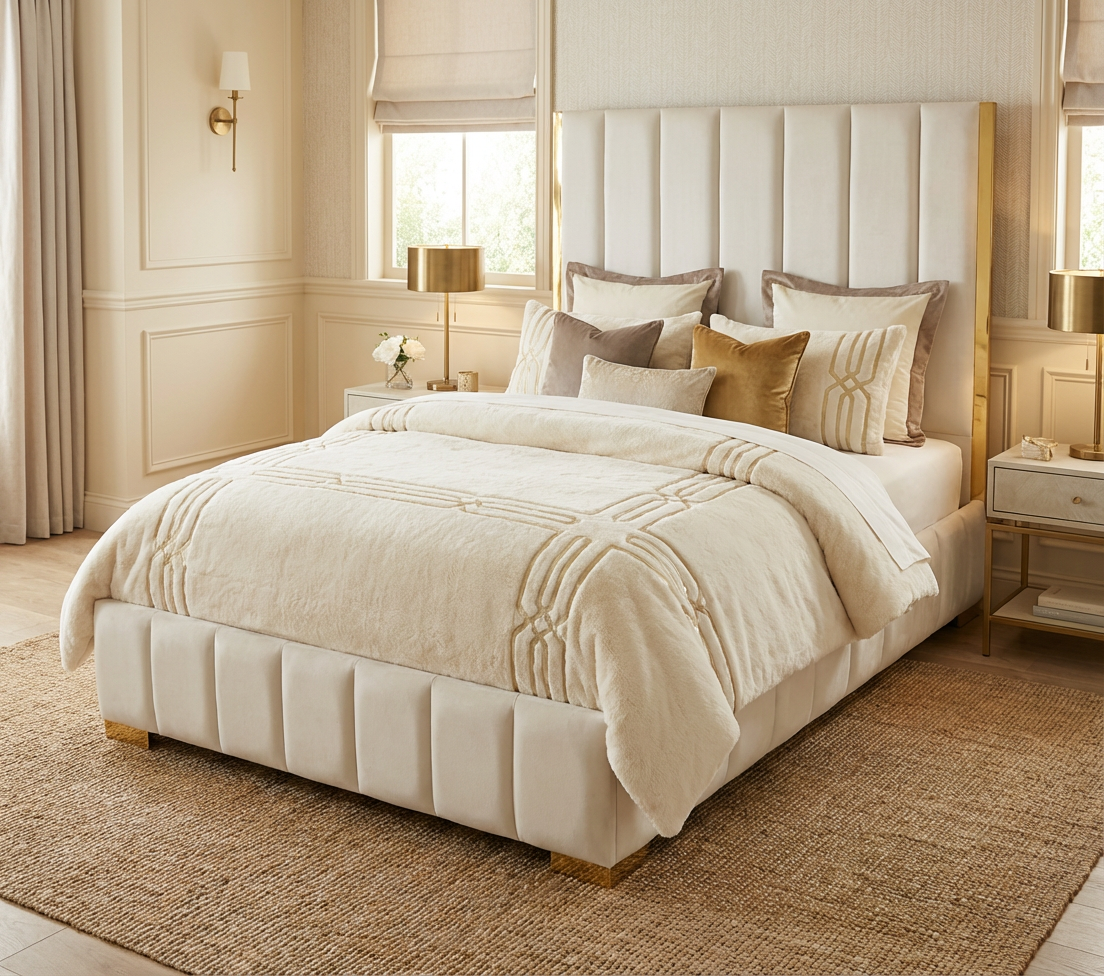 Nu Dekor - Aemilia Bed Base & Headboard