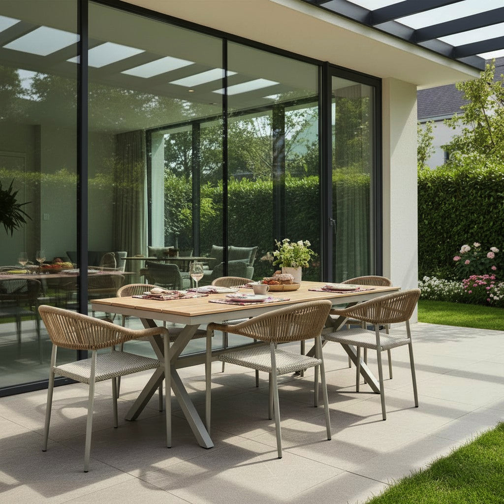 Shayd - Capri 6 Seater Indoor/Outdoor Dining Table Set