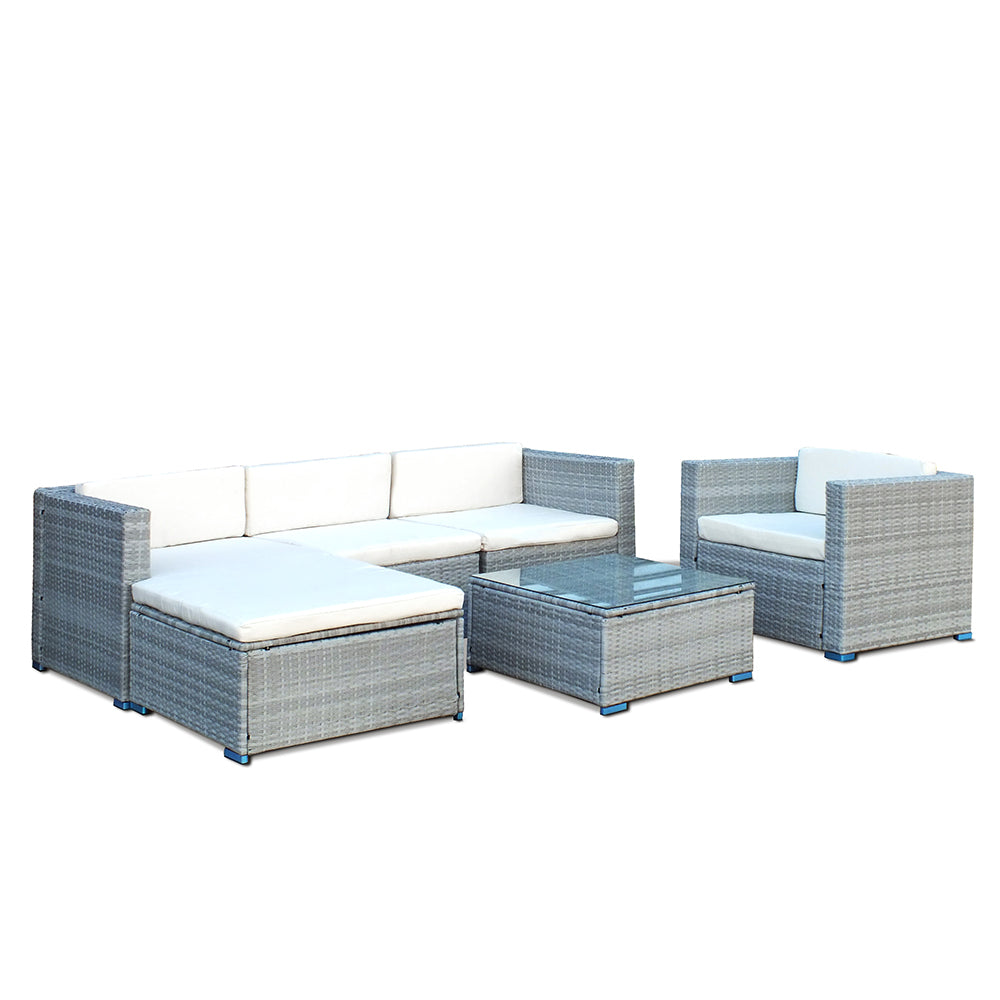 Shayd - 6PC Cyprus Outdoor Rattan Patio Set