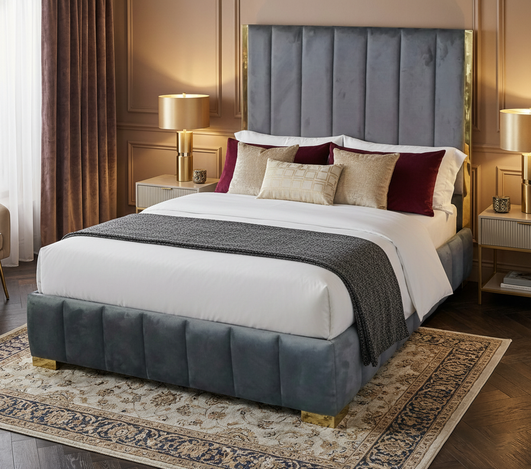 Nu Dekor - Aemilia Bed Base & Headboard