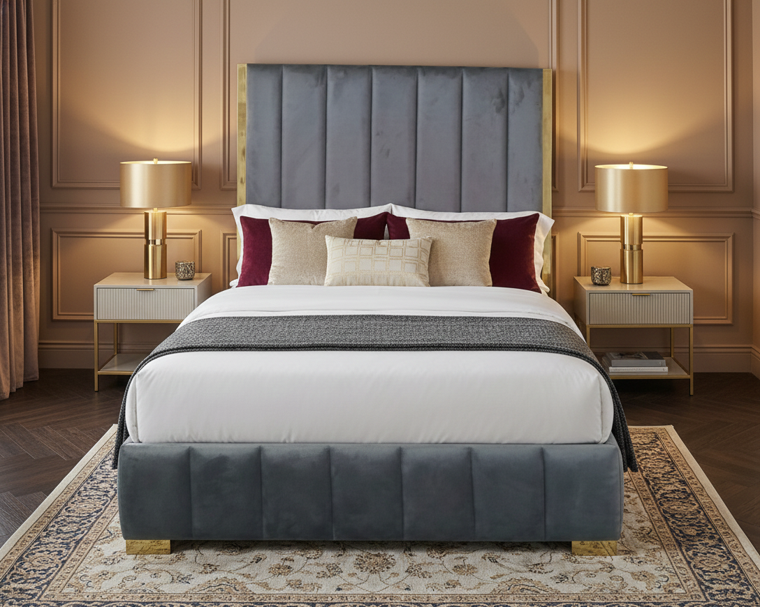 Nu Dekor - Aemilia Bed Base & Headboard