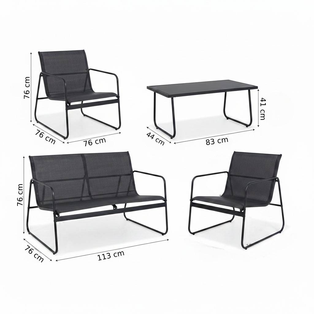 Shayd - 4pc Stanely Outdoor Patio Set